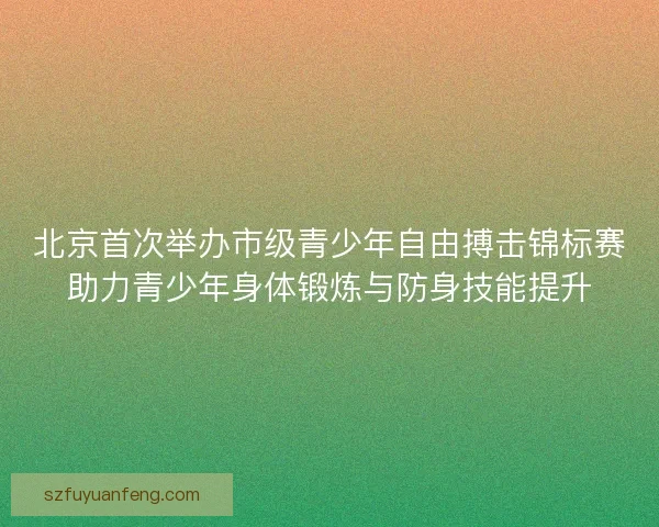 北京首次举办市级青少年自由搏击锦标赛助力青少年身体锻炼与防身技能提升